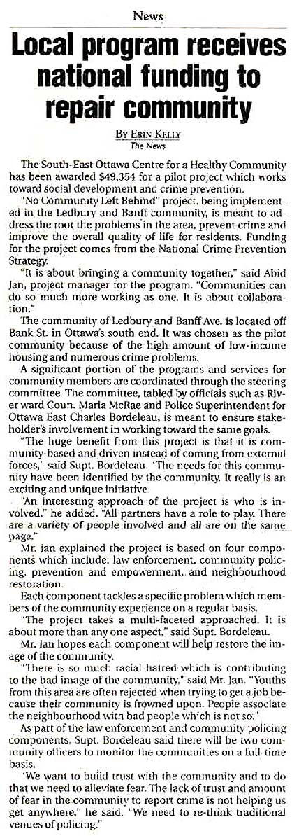 news report about Banff community